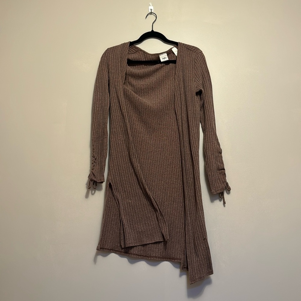 Day trip cardigan with cute cuts up the sides!